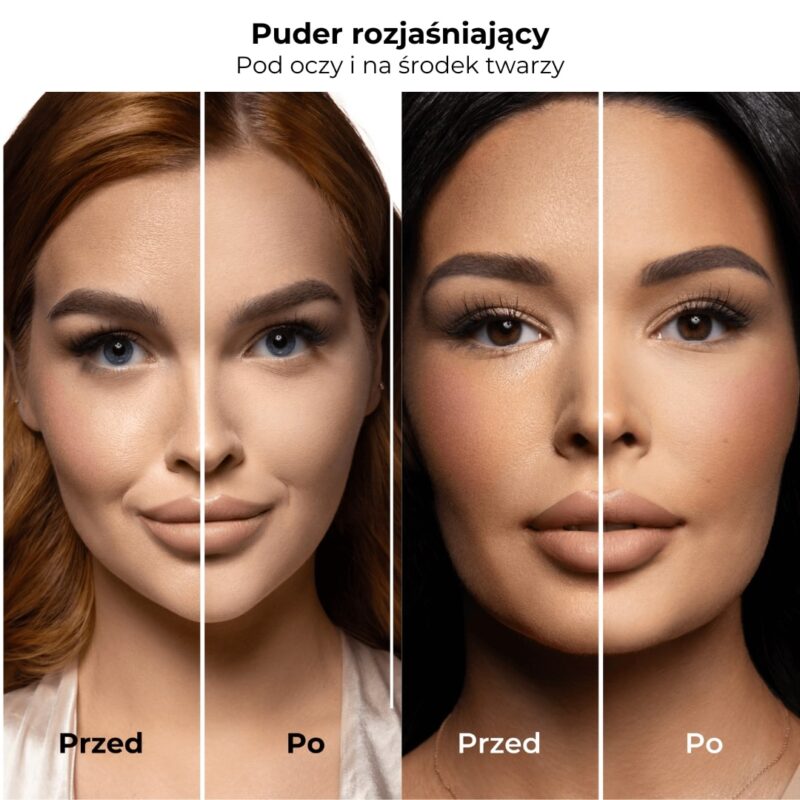 Zestaw EFEKT PHOTOSHOPA (wygładzający puder pod oczy, korektor pod oczy retouch creamy concealer, puszek) - obrazek 5